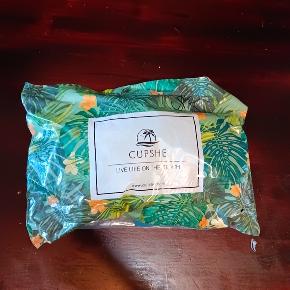 Cupshe Keeping You Accompanied Stripe One Piece Teal/ Navy/ White Size Med - Picture 5 of 5